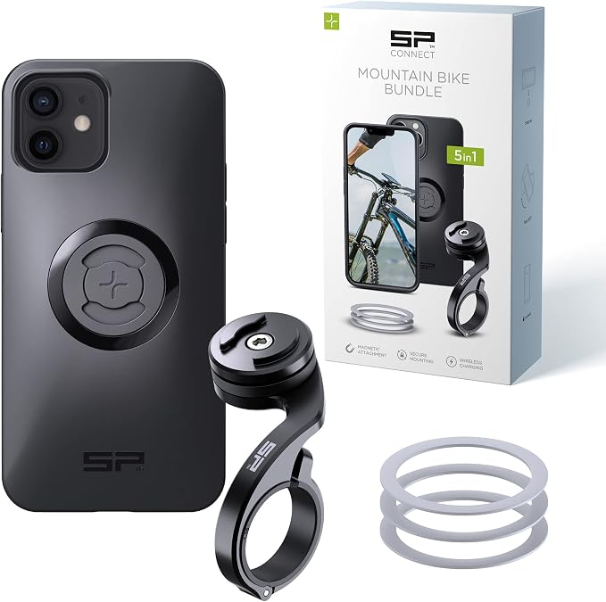 SP CONNECT Mountain Bike Bundle | SPC+ | Compatible with iPhone 12 Pro/12 | Mountain Bike Phone Holder | Bike Phone Mount | Bicycle Accessories and Bike Phone Holder | Cell Phone Holder