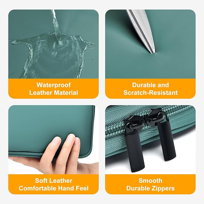 Portable Charger Organizer Travel Case Shockproof Power Bank Bag for Anker/Jackery/RAV/10000mAh Power Bank Leather Electronic Case for PowerCore (Deep Green, Single Layer-Small)