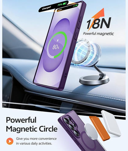 FNTCASE for Samsung Galaxy S26 Ultra Case, Compatible with Magsafe Purple | Screen Protector, Full Camera Protection, Translucent Matte, 14FT Military Grade Drop Proof, Protective Phone Cover