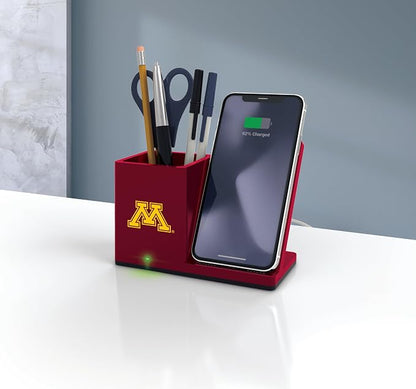 SOAR NCAA Unisex Wireless Charging Stand with Desktop Organizer