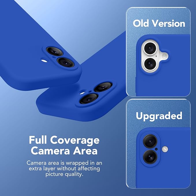 Magnetic for iPhone 17 Case, Compatible with MagSafe, [Full Camera Protection][Screen Protector] Silicone Shockproof Protective Phone Case for iPhone 17 6.3", Klein Blue