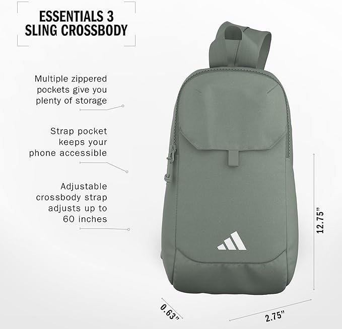 adidas Essentials Crossbody – Athletic Sling Bag with Phone Pocket