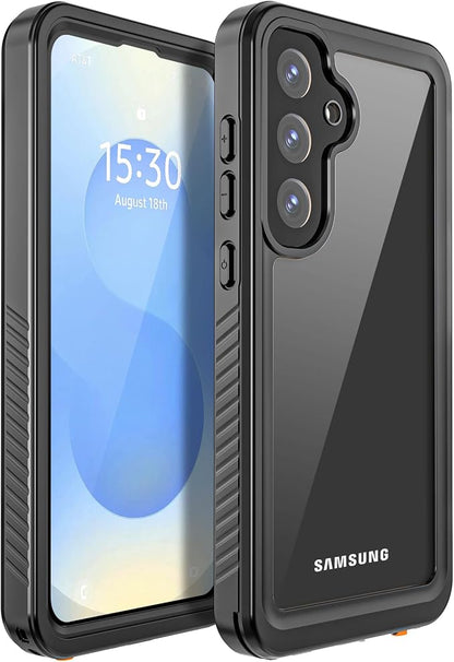 for Samsung Galaxy S25 Case, IP68 Waterproof Dustproof Case, [Built-in Screen Protector] Full Body Heavy Duty Rugged Phone Cover for Galaxy S25 6.2 inch Black