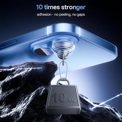 Camera Lens Protector for iPhone 17 6.3"（2025）-Single Piece,Ultra Thin Aluminum Alloy Frame,9H Dual-Strength Glass with 99% AR Light Transmittance,Case Friendly, Light Blue