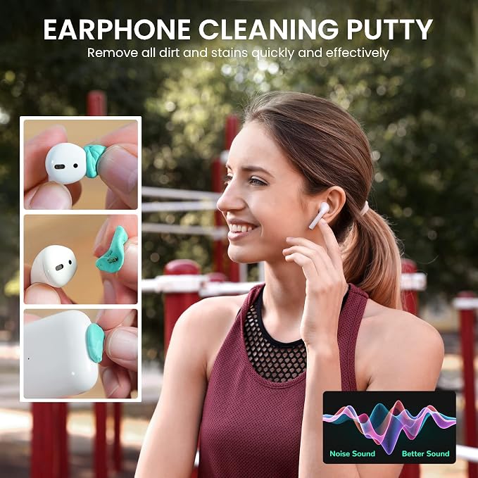 Airpods Cleaner Kit 221 Pcs Earbud Cleaning Putty Remove Ear Wax Phone Cleaning kit Cleaner Pen Brush Microfiber Cloth for Airpods Pro/1/2/3 Charging Case Headphones Camera Hearing Aids