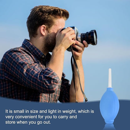 PATIKIL Soft Tip Air Blower Dust Blaster, 3 Pcs Rubber Bulb Air Pump Dust Blower Cleaner Cameras Lens Cleaning Tool with Long Nozzle for Camera Lens Computer Keyboard, Blue/White