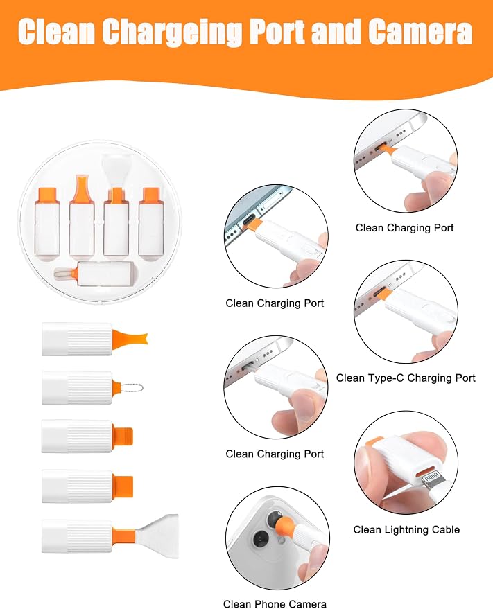 Laptop, Phone, and Electronics Cleaning Kit with Spray, Microfiber Cloth, Brush, 21 Tools (Triangle)