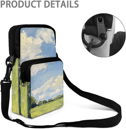 Men's Crossbody Bag, Small Cell Phone Wallet, Women's Shoulder Handbag, Travel Gym Bag