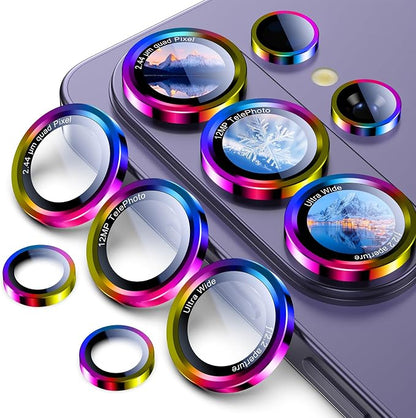 Uyiton for Samsung Galaxy S26 Ultra Camera Lens Protector - [Case-Friendly][Not Easy to Break][Ultra-Thin] Military-Grade Tempered Glass with Aluminum Metal Rear Camera Screen Cover - Colorful
