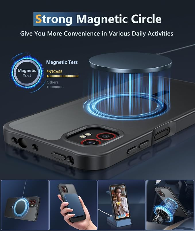 FNTCASE for Samsung-Galaxy XCover 7-Pro Case: for XCover 6 Pro Case Magnetic Translucent Matte Shockproof Slim Phone Cover - Military Grade Drop Proof Hard Back Anti-Fingerprint Protective Case