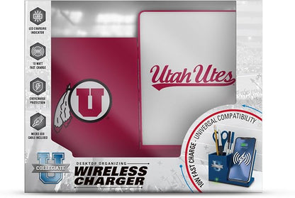 SOAR NCAA Unisex Wireless Charging Stand with Desktop Organizer