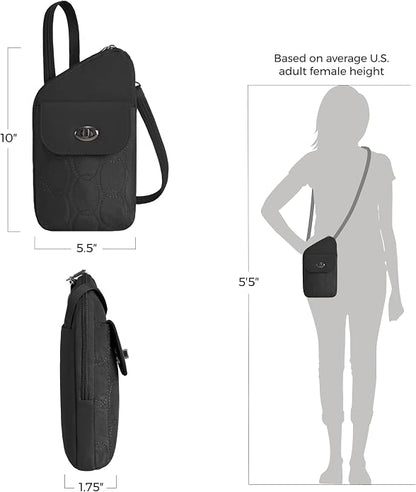 Travelon Anti-Theft Runways Slim Assymetric Crossbody