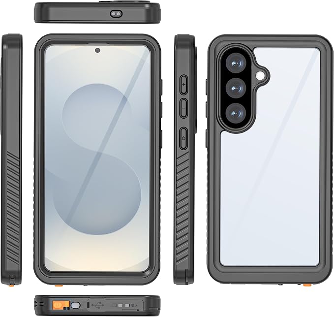 for Samsung Galaxy S26 Waterproof Case, Military-Grade Full Body Defense: IP68 Underwater Protection, Built-in Screen Protector & Camera Lens Cover, 10FT Waterproof Shockproof Dustproof. Black