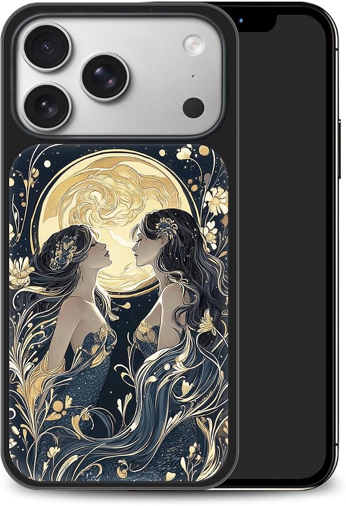 Constellation Series - Pisces Designs Magnetic for iPhone 17 pro max Case, Tarot Style Model Glass Phone Cover, Compatible with Magsafe - fits iPhone 17 pro max Case for Women