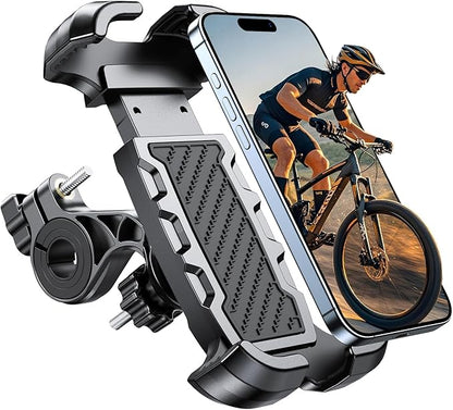 Viccux Motorcycle Phone Mount, Upgrade [Never Fall Off] [0 Shake] Bike Phone Mount, [3s Put & Take] 360° Rotatable Phone Holder for Motorcycle Bike Bicycle Scooter Compatible with Cellphones 4.7-6.8”