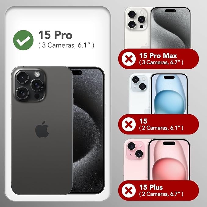GONEZ Magnetic for iPhone 15 Pro Case, Compatible with MagSafe, [Screen Protector + Camera Lens Protector], Silicone Shockproof Anti-Scratch Protective Phone Case 6.1 inch, Calke Green