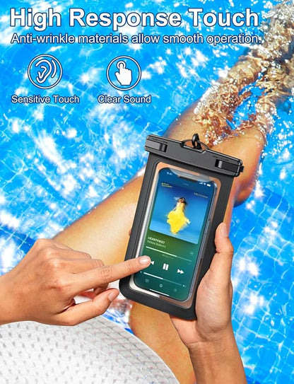 Famoby Up to 8.3" 10 Pack Multicolor Universal Waterproof Phone Pouch, Large Phone Waterproof Case Dry Bag, Protection Level: IP68, Outdoor Sports for Apple iPhone,Samsung,and More, Multicolor 10 Pack