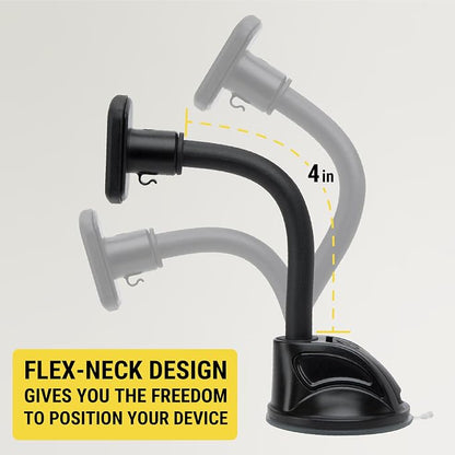 Scosche MXWDL Magnetic Cell Phone Holders for Your Car Dash/Windshield, Suction Cup Phone Holder Car Mount with Extra Strong Magnet, Thick Metal Plate Compatible with iPhone, Samsung and More, 2 Pack