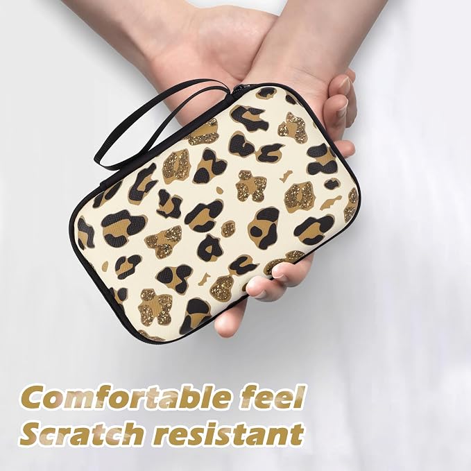 CameCosy DIY Phone Charger Cover Storage Sets USB Earphone Wire Saver Cable Organizer with Travel Storage Bag, Soft Cute Cable Protector Cord Organizer Compatible for iPhone(Leopard)