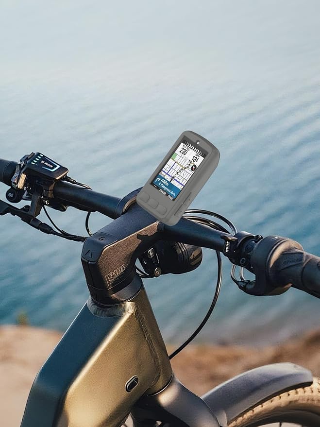 Silicone Protective Case for Wahoo ELEMNT Bolt V3 Cycling Computer, Full-Body Protective Cover with Precise Cutout, Shockproof Dustproof Protector Sleeve & Scratch-Resistant Sleeve (Grey)