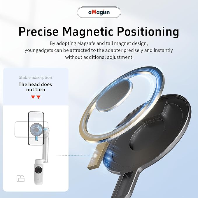 Magnetic Mount Adapter Accessories Compatible with Insta360 Flow Smartphone Gimbal Stabilizer (for Insta360 Flow)