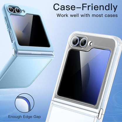 JETech Front Privacy Screen Protector for Galaxy Z Flip 7 FE/Flip 6, 2-Pack | Anti-Spy 9H Tempered Glass, Easy Installation Tool, Case-Friendly