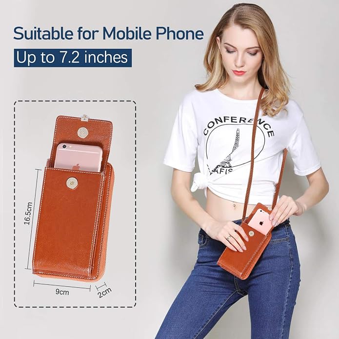 HUANLANG Small Crossbody Phone Bags for Women Leather Cell Phone Purse Wallet | Small, Cell Phone