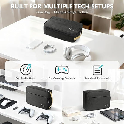 Travelkin Cord Organizer Travel, Cable Organizer For Electronic Accessories | Expandable electronics organizer,Charger organizer case, Large capacity travel case for Card,Usbs, travel essentials