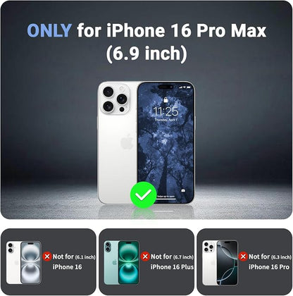jaroco Magnetic for iPhone 16 Pro Max Case, [Compatible with MagSafe][Military Grade Drop Protection][Heavy Duty Protection][Non-Slip][Shockproof] 2-Layer Durable Bumper Phone Case 6.9''-Blue Purple