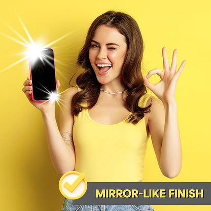 Mobile Phone Screen Cleaning Kit – Reusable All‑in‑One Phone Screen Cleaner for Smartphones, Removes Fingerprints Grease Dust & Smudges, Mirror‑Like Shine, Portable, Durable & Easy‑Clean