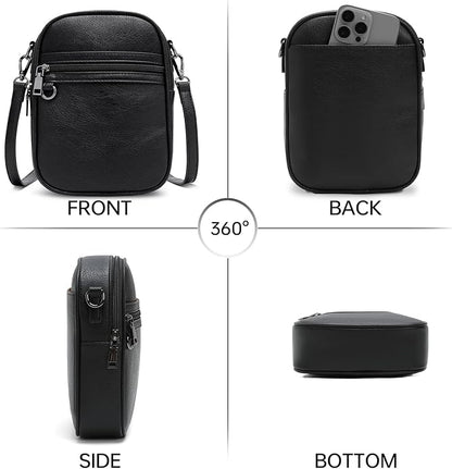 GEMIU Small Crossbody Bags for Women Trendy, Vegan Leather Cross Body Purse, Shoulder Cell Phone Purse with Built in Wallet