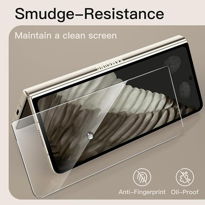 JETech Front Screen Protector for Galaxy Z Fold 5, 2+2 Pack | with Camera Lens Protector, HD Clear Tempered Glass, Anti-Scratch Protection