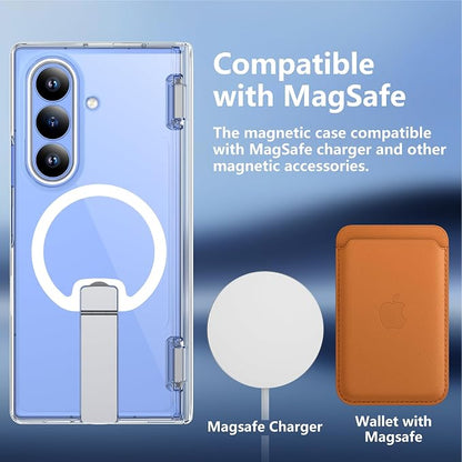 For Samsung Galaxy Z Fold 8 Ultra Case with Kickstand & Screen Protector | MagSafe-Compatible,Military Grade Drop Tested Non-Slip Slim Shockproof Case for Samsung Galaxy Z Fold 8 Ultra-Clear