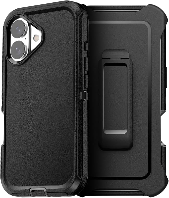 AICase for iPhone 17 Case+Belt-Clip Holster 6.3",Heavy Duty Drop Protection Full Body Rugged Shockproof/Drop Proof/DustProof Military Grade Tough Durable Cover for iPhone 17 2025_BG023