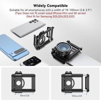 Macro Lens Kit for Smartphone, 10-20X Micro Phone Lens with Universal Lens Clip, HD Magnifier Photography Lens for iPhone Android Phone (Fits for Almost All Phone), Phone Macro Lens Attachment