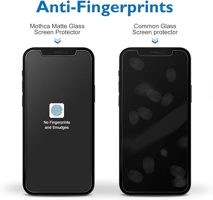 Mothca 2 Pack Matte Glass Screen Protector for iPhone 12 Pro/12 Anti-Glare & Anti-Fingerprint Tempered Glass Clear Film Case Friendly Bubble Free for iPhone 12/12 Pro 6.1-inch (2020)-Smooth as Silk