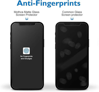 Mothca 2 Pack Matte Glass Screen Protector for iPhone 12 Pro/12 Anti-Glare & Anti-Fingerprint Tempered Glass Clear Film Case Friendly Bubble Free for iPhone 12/12 Pro 6.1-inch (2020)-Smooth as Silk