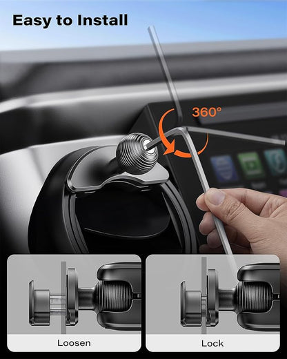 APPS2Car Magnetic Car Mount for Tacoma 2016-2023 & 2014-2021Tundra, Air Vent Phone Holder Compatible with iPhone 12-17 Series & MagSafe Case, 25N Magnetic Force, Metal 20mm Ball Socket Arm