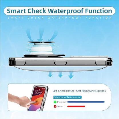 [Up to 7.0"] Waterproof Phone Case, IPX8 Waterproof Phone Pouch for iPhone 17 Pro Max/17 Pro/17/16/15/14/13, Samsung Galaxy S25/S24/S23 Ultra, Google/Moto - Teal