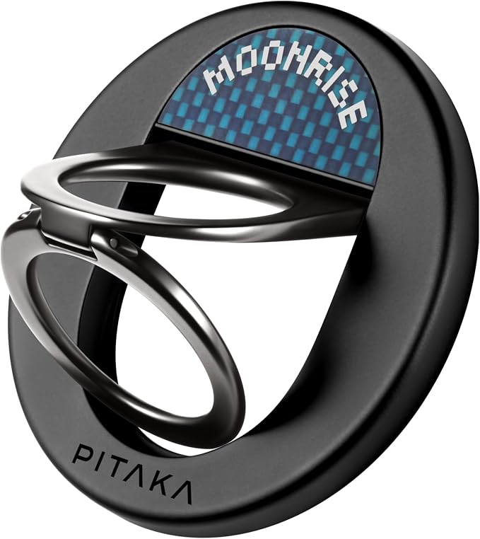 PITAKA MagSafe Phone Grip, 360 Degree Rotation Magnetic Phone Grip Compatible with iPhone 17/16/15/14/13/12 [MagEZ Grip 3, Moonrise]