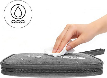 Yamrots Travel Cable Organizer, Electronic Organizer Travel Case, Portable Storage Bag for SD Card, Charger, Power Bank, Earphone (Grey)