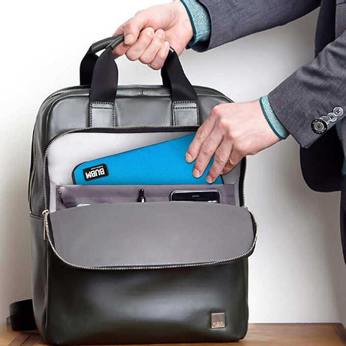BUBM Double Layer Electronic Accessories Organizer, Travel Gear Bag for Cables, USB Flash Drive, Plug and More, Perfect Size Fits for iPad Mini (Medium, Blue) | Travel Gadget Bag for Cables, USB Flash Drive, Plug and More, Perfect Size Fits for iPad Mini