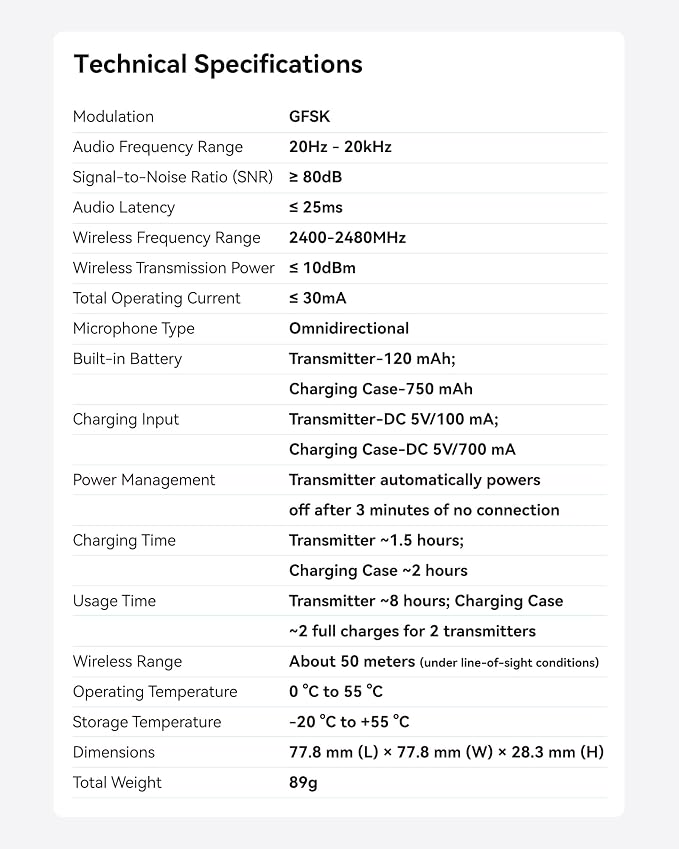 VENTION Mini Wireless Microphone for iPhone 17/16/15 Pro Max, USB C Bluetooth Microphone for Android/Camera, Ai Noise Cancelling Lavalier Mic with 24H Charging Case for Video Recording Vlogging