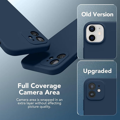 Magnetic for iPhone 12 Case, Compatible with MagSafe, [Full Camera Protection][Screen Protector] Silicone Shockproof Protective Phone Case for iPhone 12 6.1", Cobalt Blue