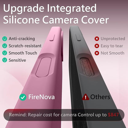 FireNova Magnetic for iPhone 17 Case, Compatible with MagSafe, [Integrated Silicone Camera Control Button] [Camera Protection] Anti-Scratch Microfiber Lining Phone Case, 6.3", Lilac Purple