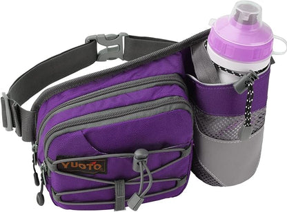 Waist Pack with Water Bottle Holder for Running Walking Hiking Fanny Pack Hydration Belt