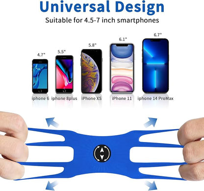 3in1 Phone Holder for Running,Arm Band/Wrist Holder/Bike Mount,Phone Armbands 360° Rotation & Detachable Fit All 4.5-7" Phone for iPhone 17/16/15/Pro/14/13/12/mini/Pro Max/XS/XR (Blue)