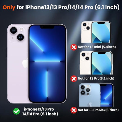 BOPPS Battery Case for iPhone 14/14 Pro/13/13 Pro【2026 New】 Slim Powerful 7000mAh Portable Charger Case 360°Protection Rechargeable Extended Charging case for iPhone 13，14 Series 6.1inch,(Black)
