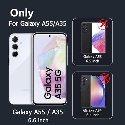 Battery Case for Galaxy A55/A35,[12000mAh] Large Capacity Portable Protective Fast Charging Case Battery Case Compatible with Galaxy A55,Galaxy A35 (6.6 inch) Wireless Charging Case with Carplay-Black