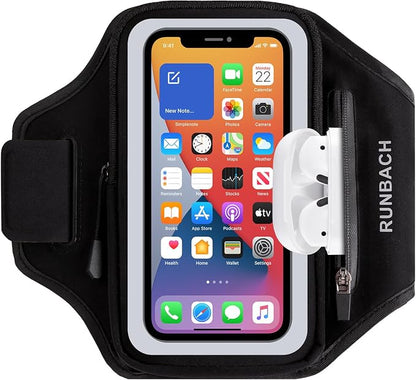 3D Design Zipper Armband for iPhone 15,14,13,12,11,Pro Max, Samsung Galaxy S24,23,22,21+, Ultra, Motorola, Google, Sport Armband with Zipper Slot for Airpods, Buds (6.8 inch)